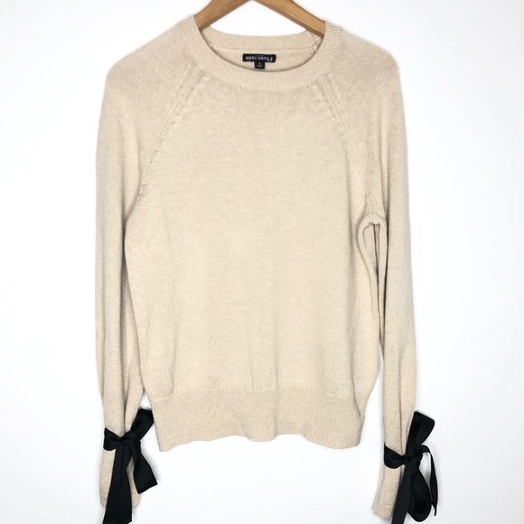 J. Crew Mercantile Bell Sleeve Pullover Natural S - Picture 3 of 7
